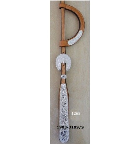 Dale Chavez Buckaroo Double Ear Headstall with Silver