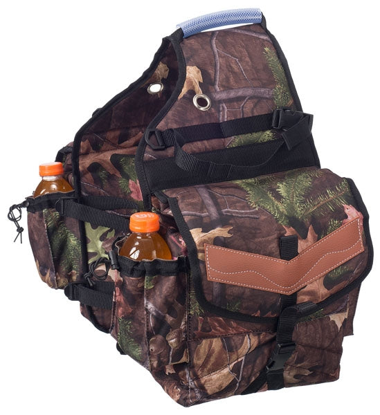 Tough-1 Multi-Pocket Insulated Nylon Saddle Bag in Prints - Tough Timber