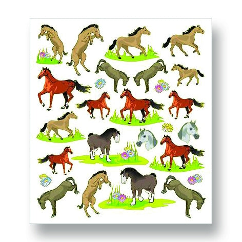 Horses & Flowers Stickers
