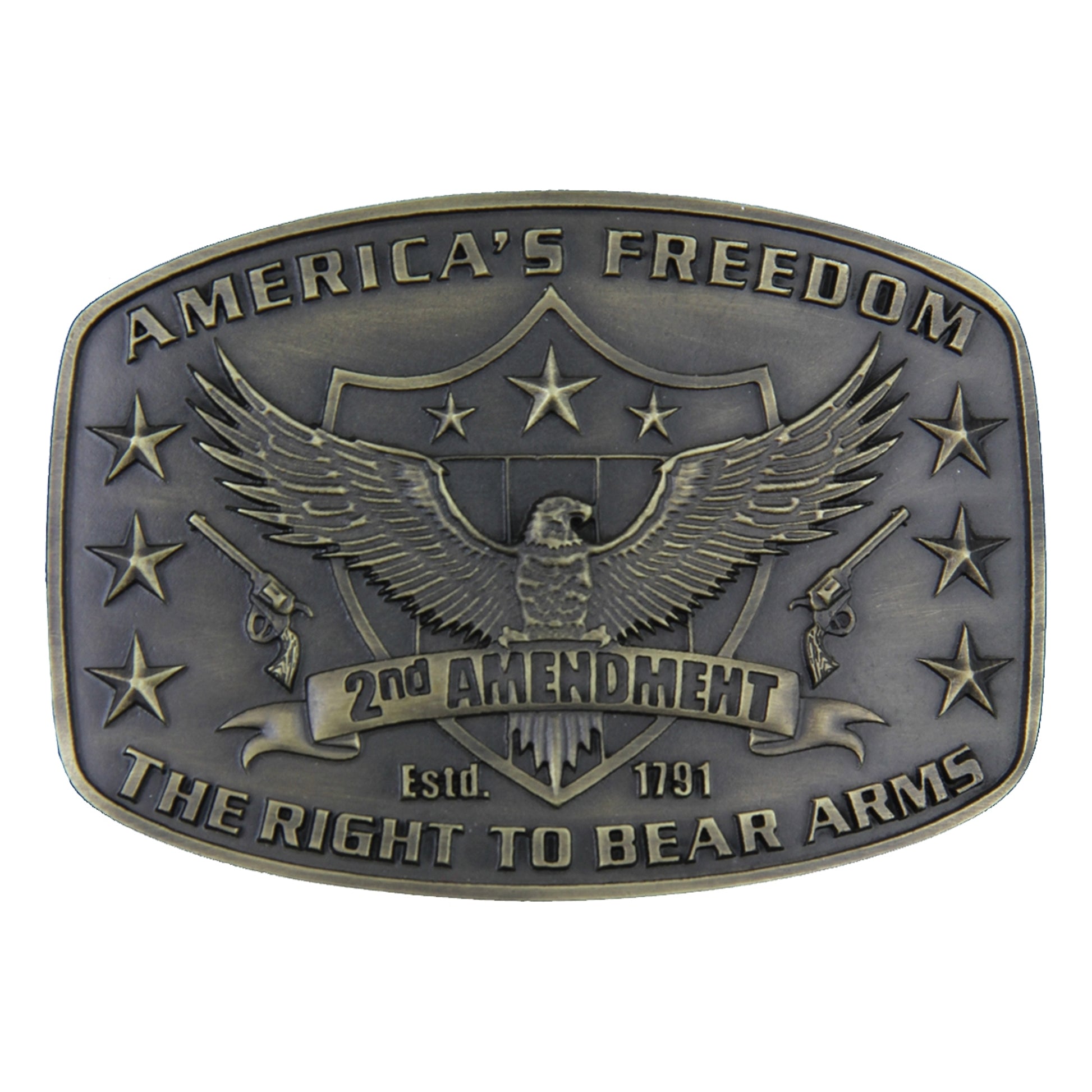 Montana Silversmiths 2nd Amendment Heritage Attitude Buckle
