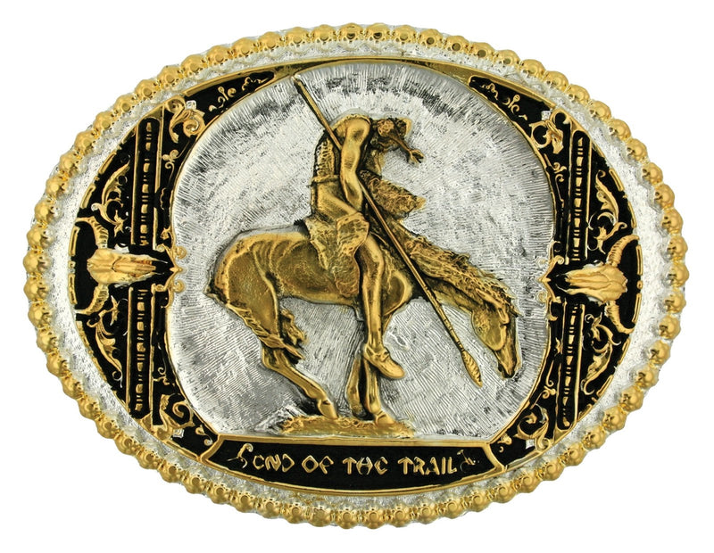 Montana Silversmiths End Of The Trail Two Tone Attitude Belt Buckle