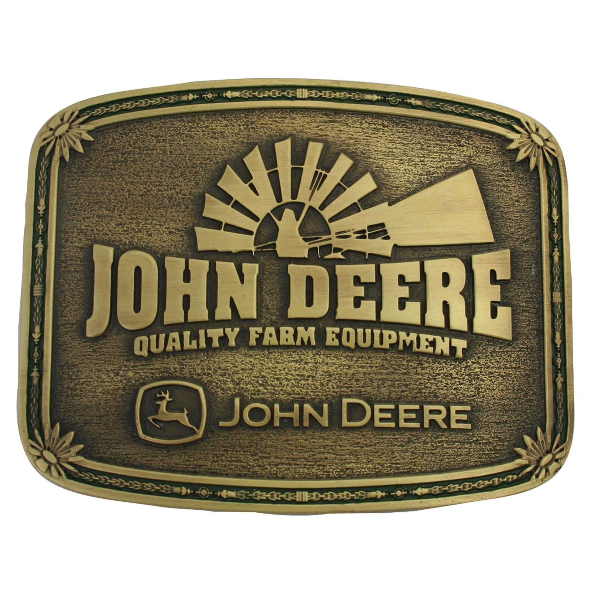Montana Silversmiths John Deere Windmill Brass Heritage Attitude Belt Buckle