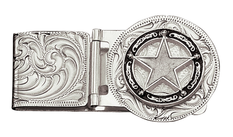 Montana Silversmiths Star Concho Hinged Money Clip