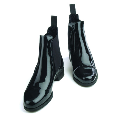 Ovation Finalist Ladies Patent Leather Elastic Side Jodphur Boots