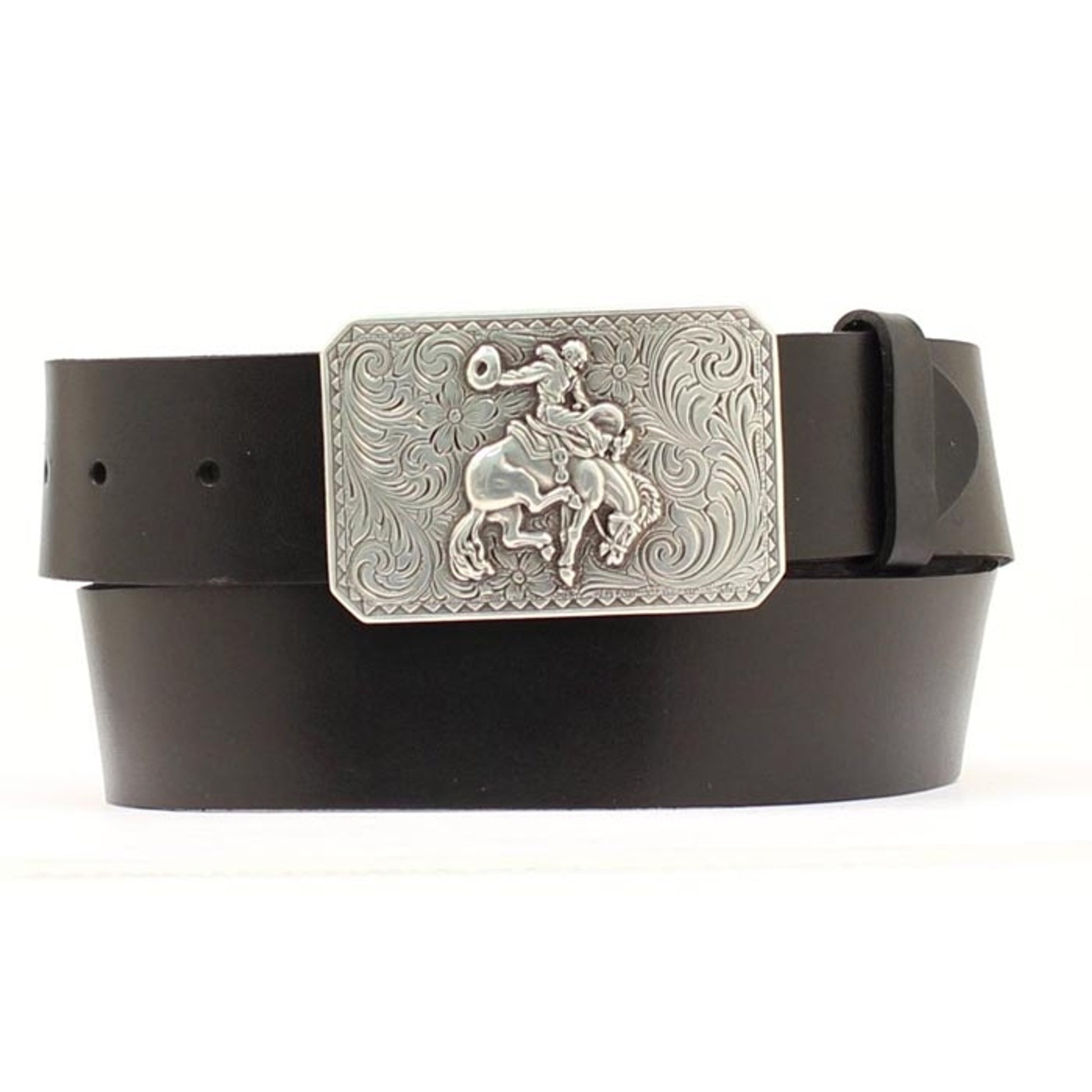 Nocona Mens Belt with Bronc Buckle