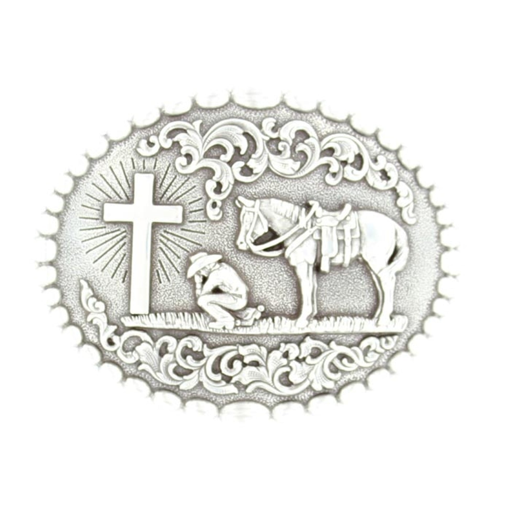 Nocona Cowboy Prayer Buckle