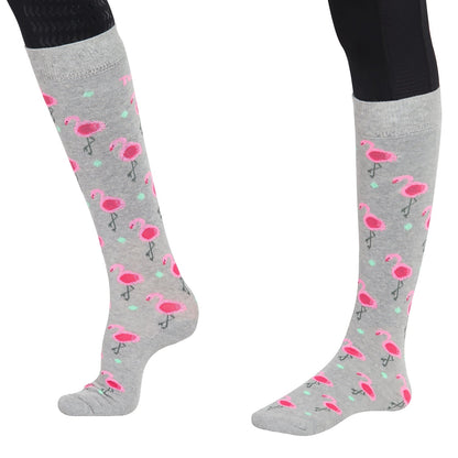 TuffRider Ladies Flamingo/Boat/Horse Socks