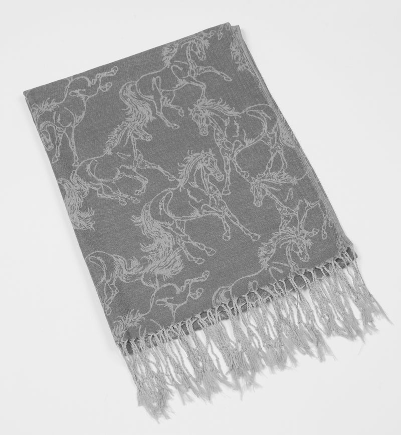 Lila Blakelee Reversible Horse Pashmina Scarf