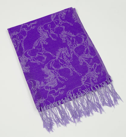 Lila Blakelee Reversible Horse Pashmina Scarf