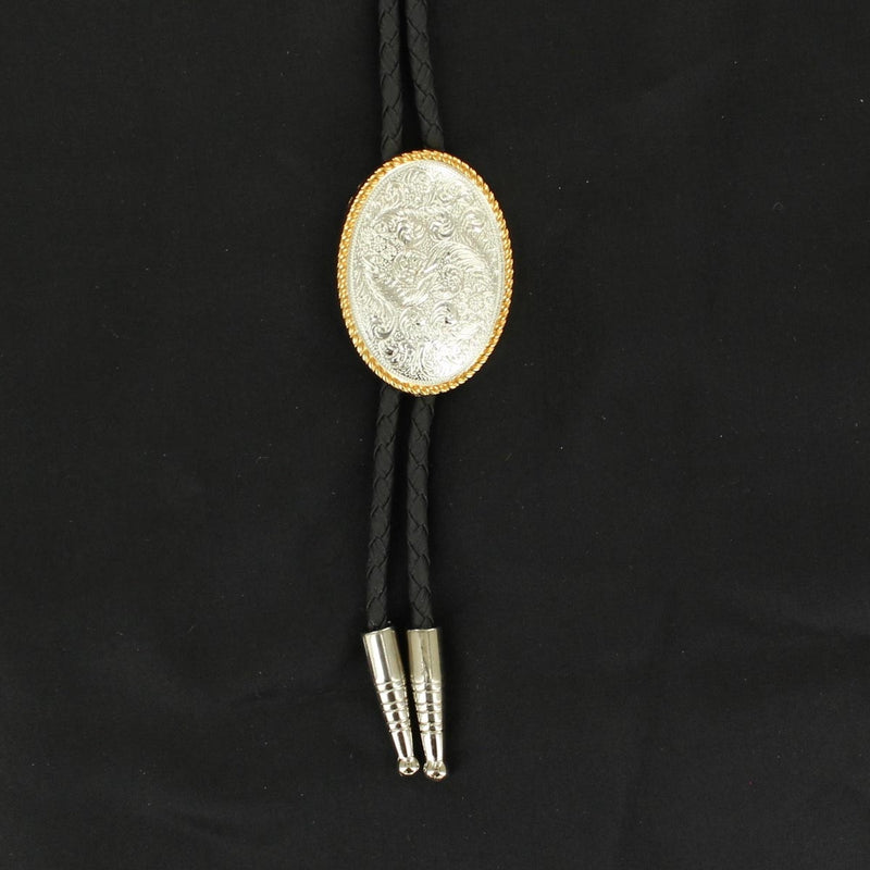 Double S Oval Pendant Bolo