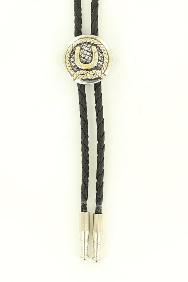 Double S Boys Round Horseshoe Bolo