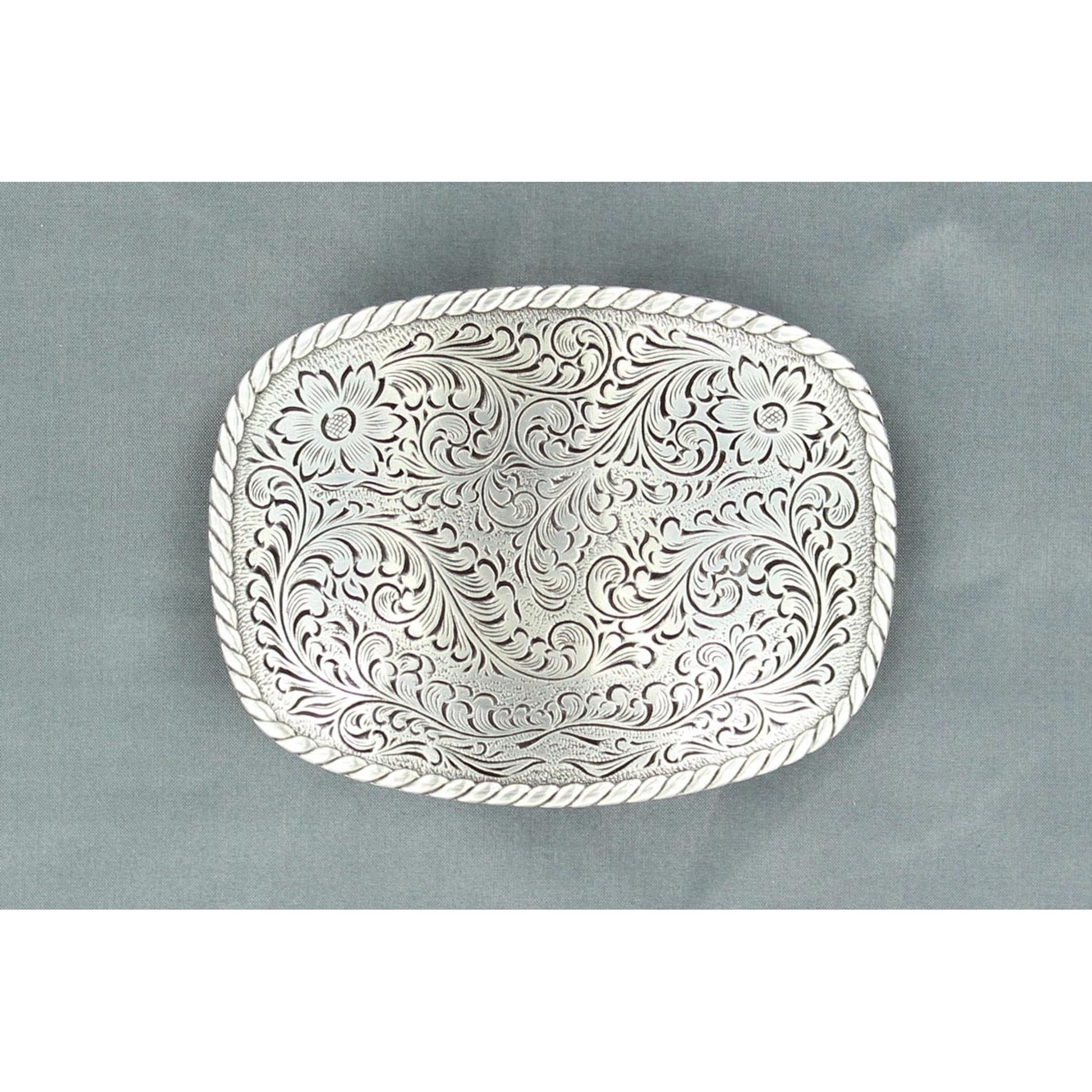 Nocona Oval Rectangle Floral Buckle