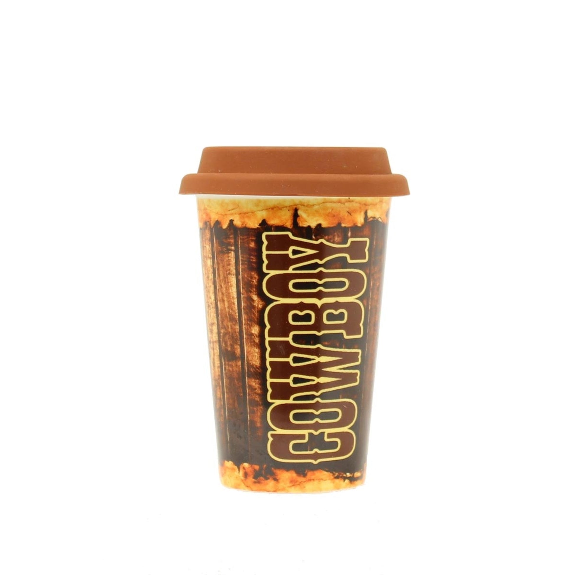 Western Moments Cowboy Ceramic Coffee Mug/Lid