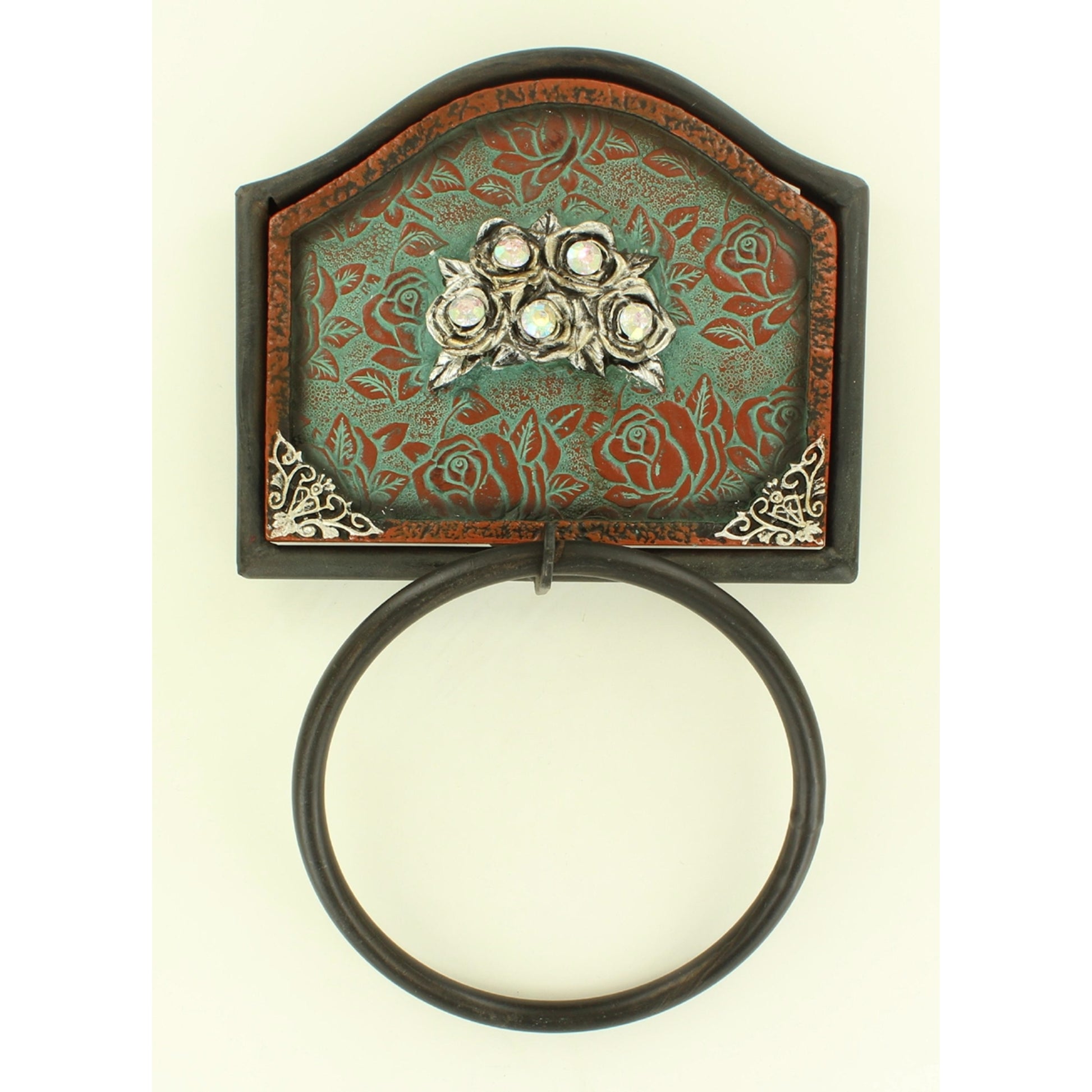 Western Moments Ant Rose Towel Ring