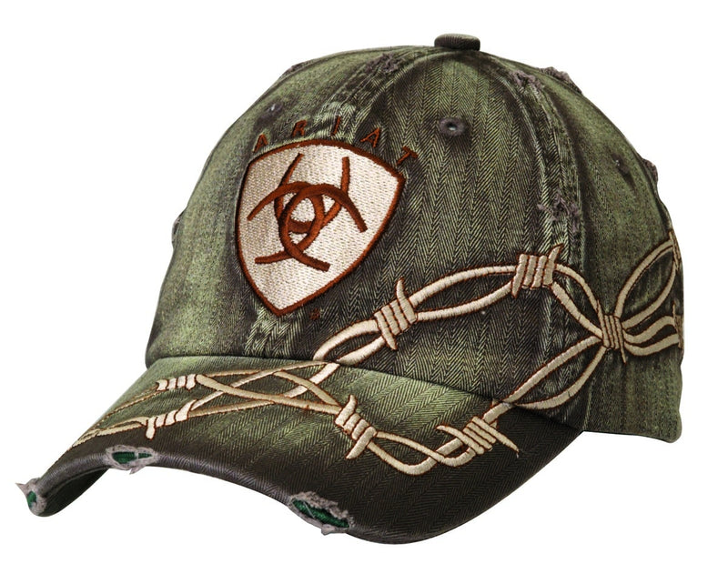 ARIAT Mens Ariat Logo with Barbwire Cap