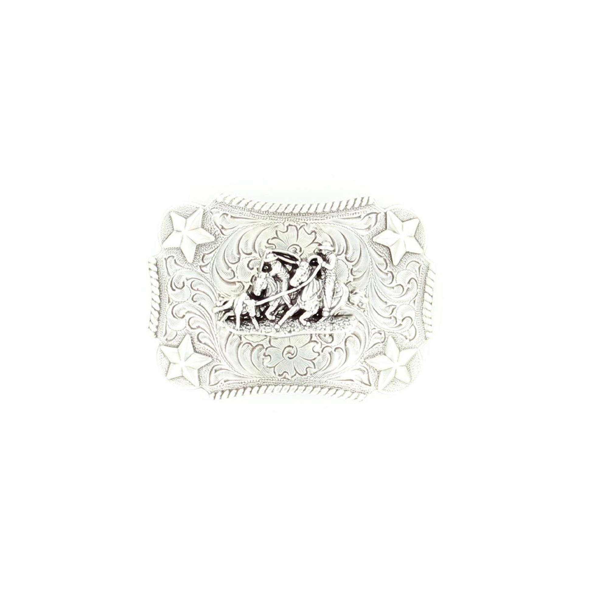 Nocona Kids Rectangle Star Team Roper Buckle