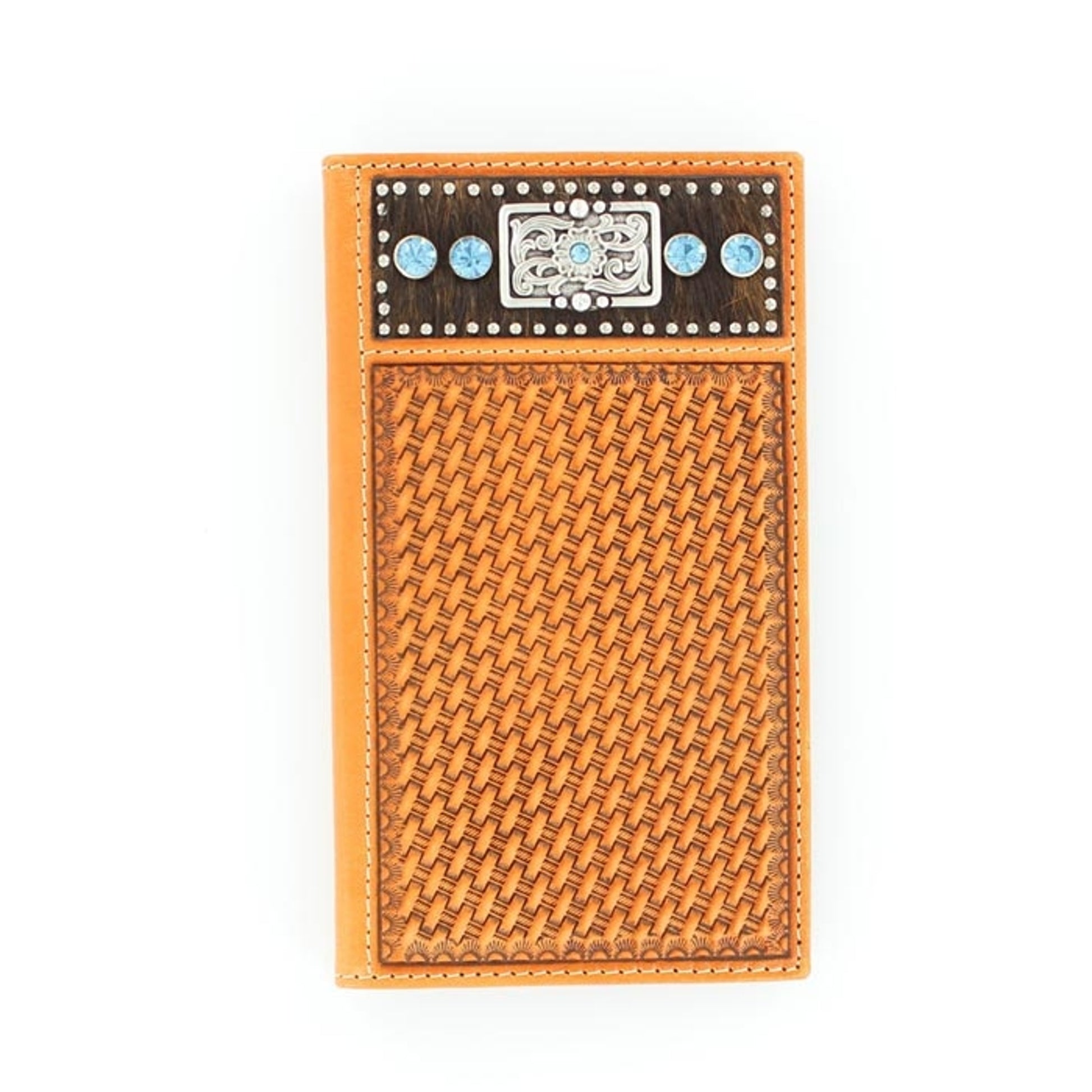 Nocona Rodeo Basketweave Hair Concho Wallet