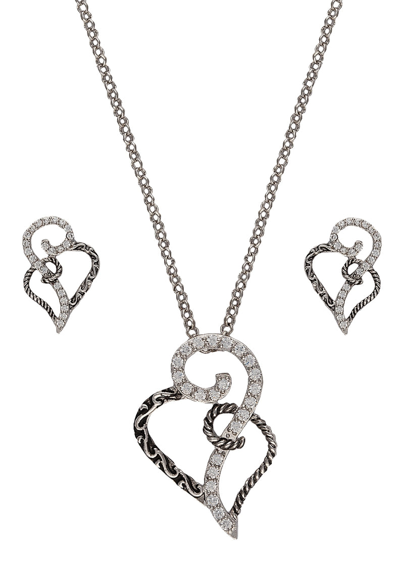 Montana Silversmiths Woven Hearts Jewelry Set