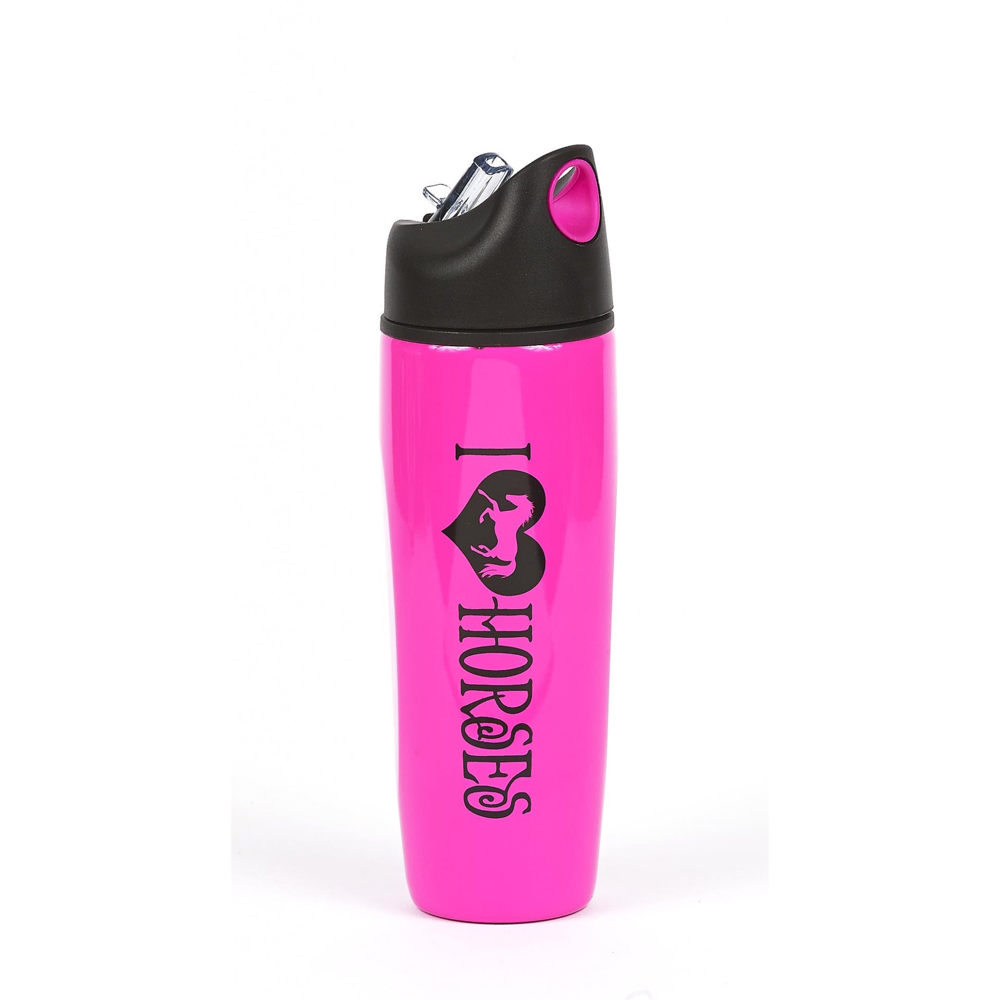 Stainless Steel Sports Bottle - "I (Heart) Horses"
