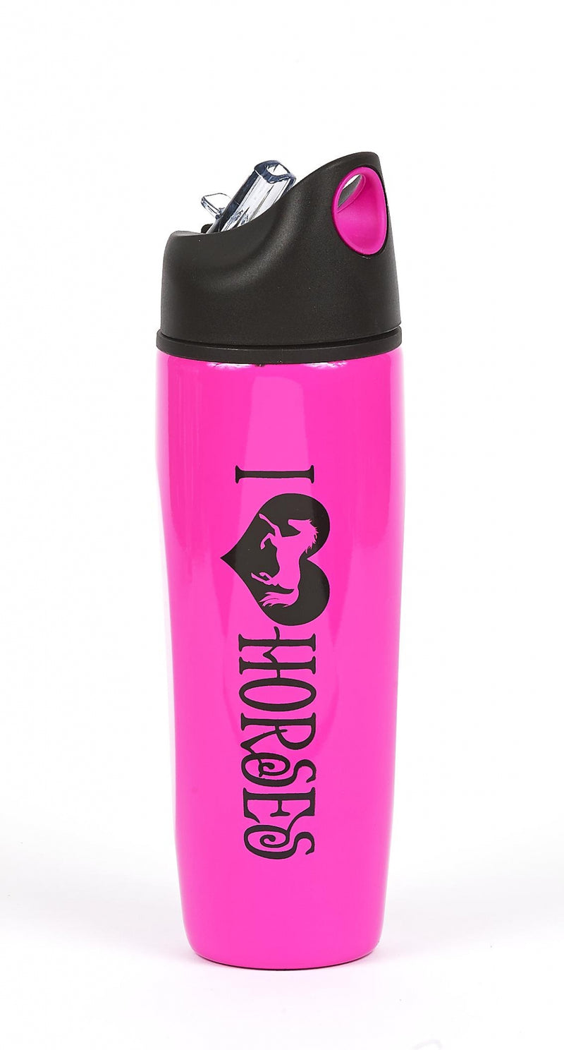 Stainless Steel Sports Bottle - "I (Heart) Horses"