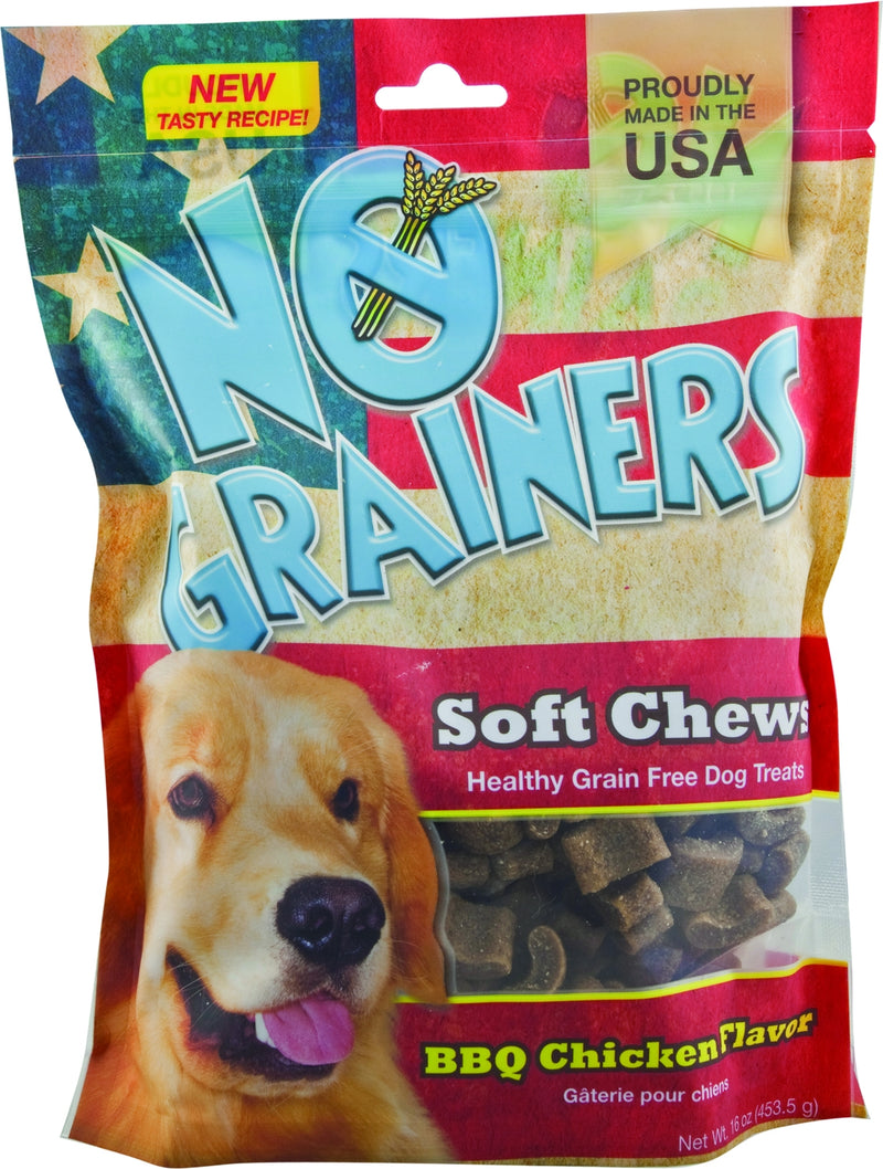 YumZies No Grainers Soft Chews Grain Free Dog Treats - BBQ Chicken