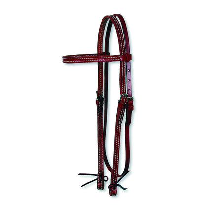 Circle Y 5/8" Classic Stitched Plain Browband Headstall