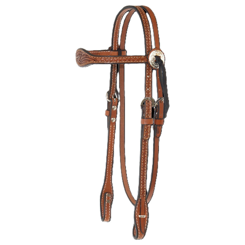 Circle Y Goodnight Floral Tooled Combo Headstall