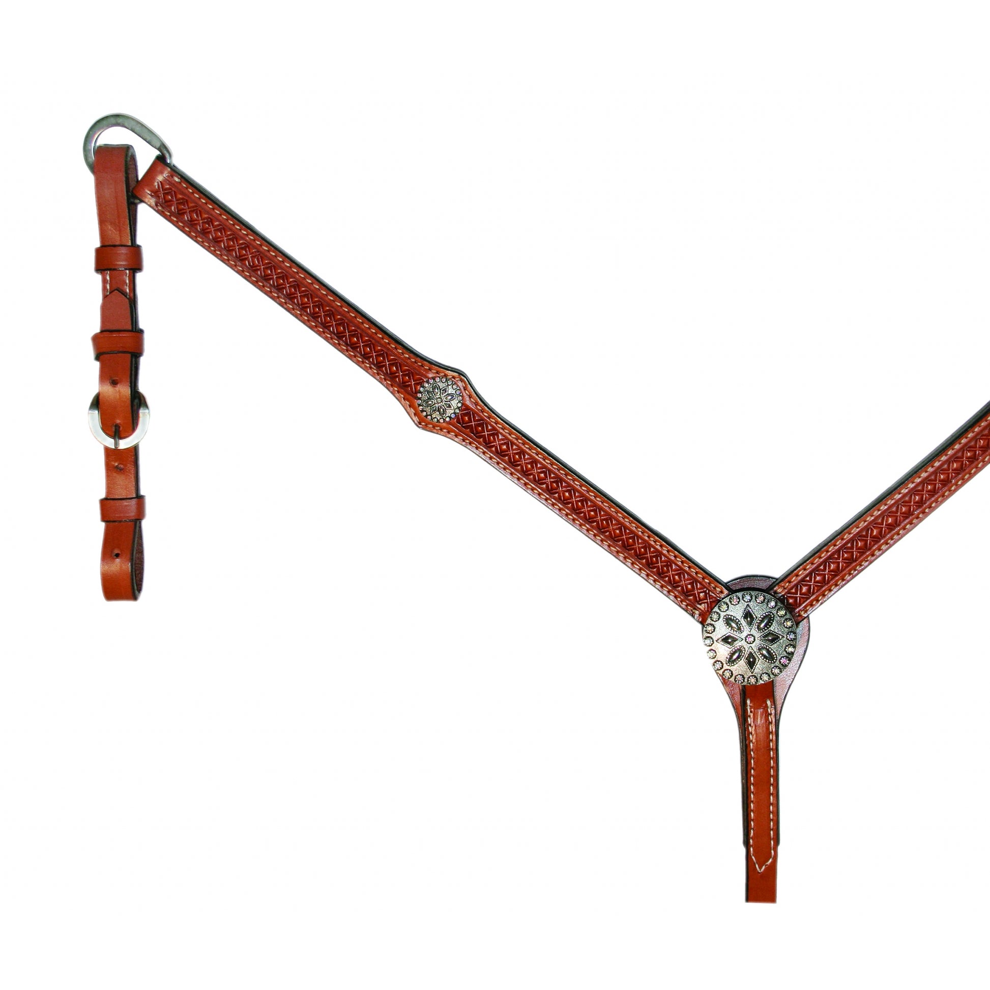 Circle Y Flared Antique Ab Crystal 3030 Breast Collar