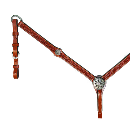 Circle Y Flared Antique Ab Crystal 3030 Breast Collar