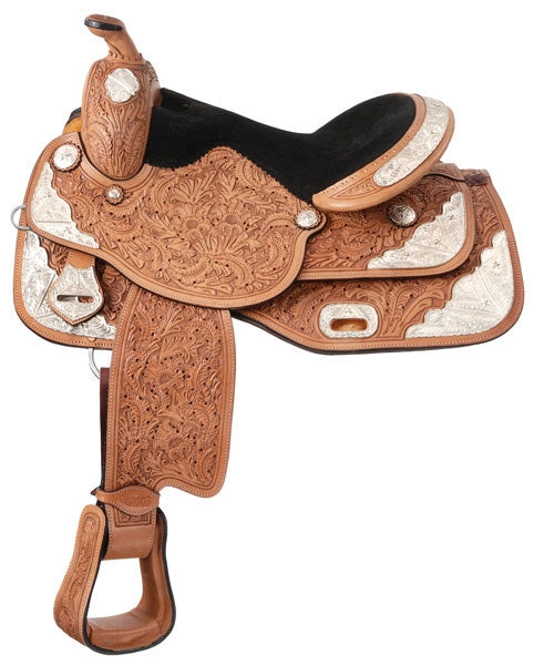 Tough-1 Seven Oaks Silver Show Saddle Wide Tree/Draft Cross Package