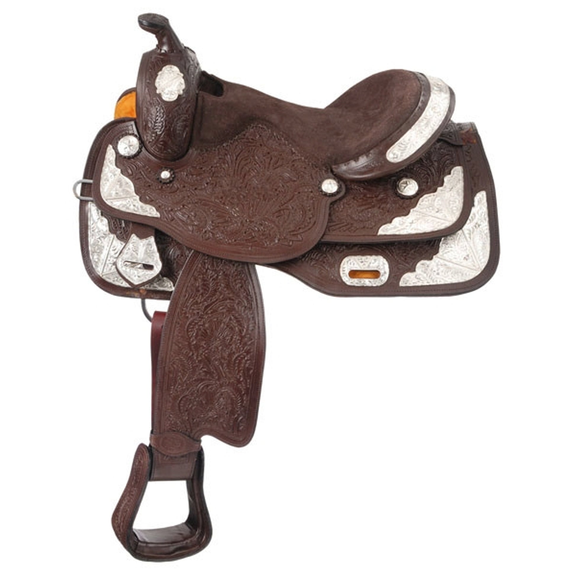 Tough1 Seven Oaks Silver Show Saddle Wide Tree/Draft Cross Package