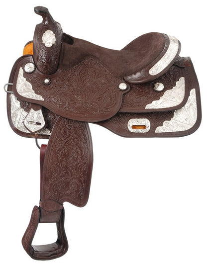 Tough1 Seven Oaks Silver Show Saddle Wide Tree/Draft Cross Package