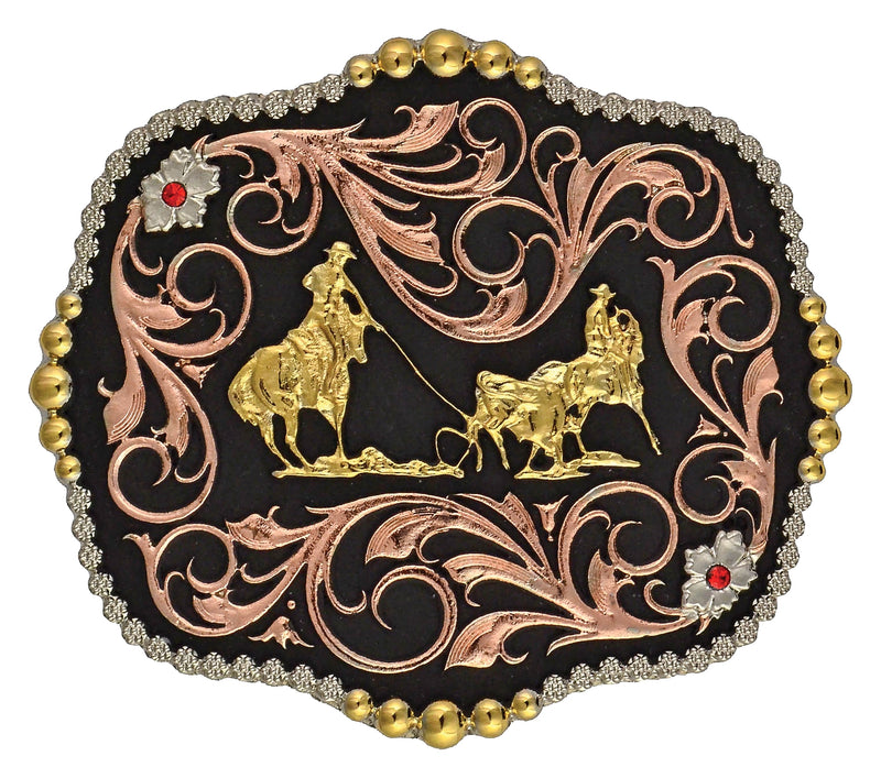 Montana Silversmiths Team Ropers Traditional Attitude Buckle