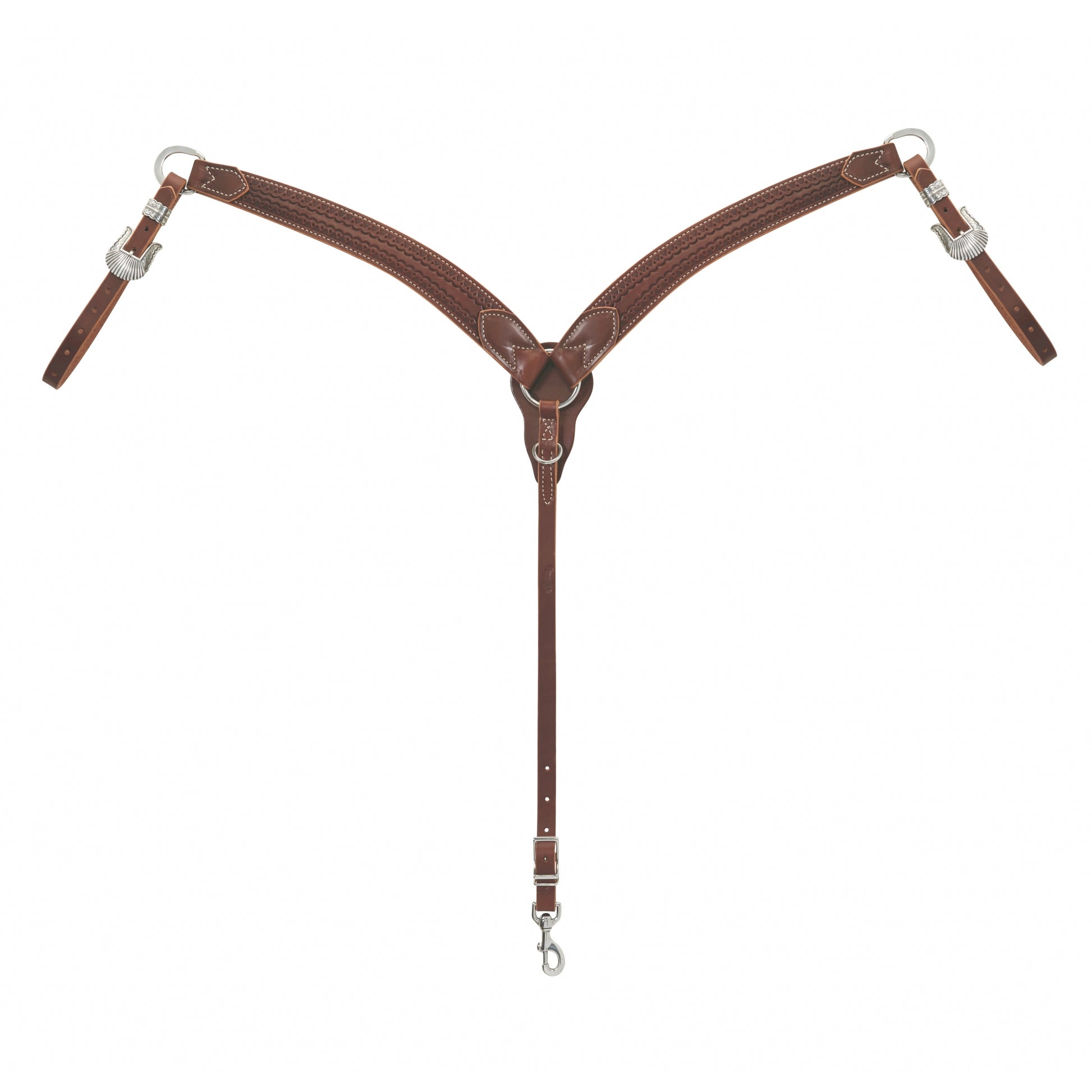 Weaver Hand Tooled Native Design Contoured Breast Collar