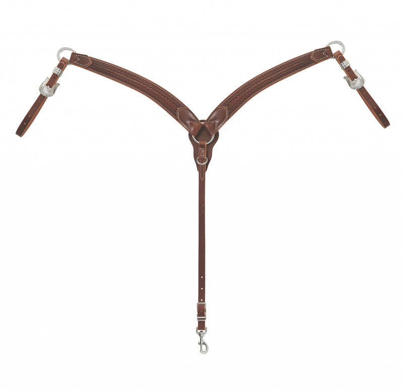 Weaver Hand Tooled Native Design Contoured Breast Collar