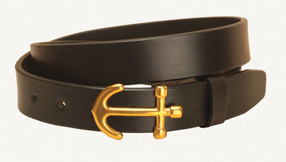 Tory Leather Anchor Buckle Strap Leather Belt
