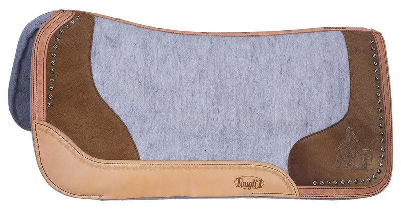 Tough-1 Motif Felt/Hair Contoured Saddle Pad - Barrel Racer