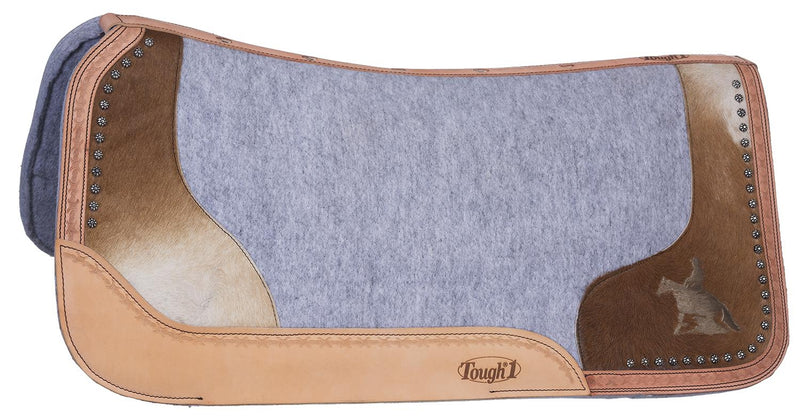 Tough-1 Motif Felt/Hair Contoured Saddle Pad - Reining Horse