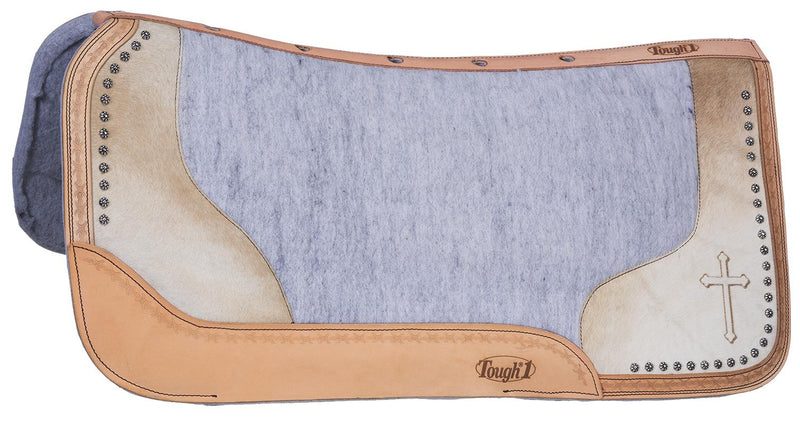 Tough-1 Motif Felt/Hair Contoured Saddle Pad - Cross