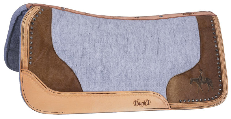 Tough-1 Motif Felt/Hair Contoured Saddle Pad - Western Pleasure