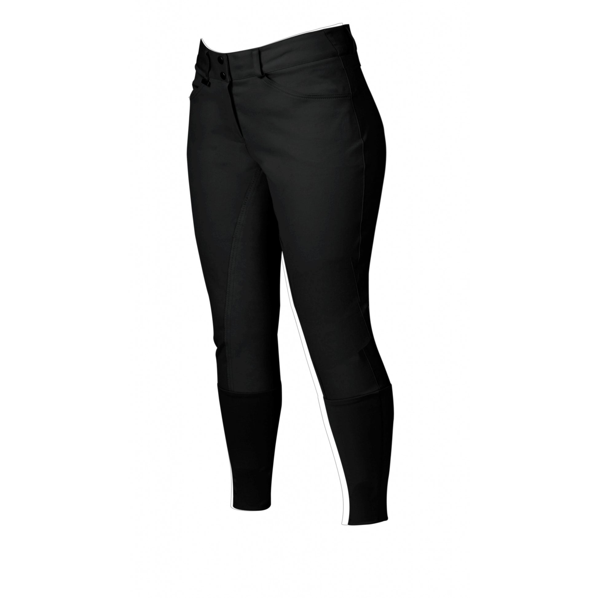 OPEN BOX Dublin Active Shapely Breeches - Ladies, Full Seat - 34 Regular, Black