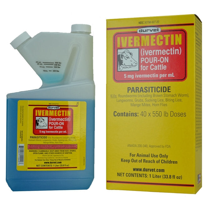 Durvet Ivermectin Pour-On Dewormer for Cattle