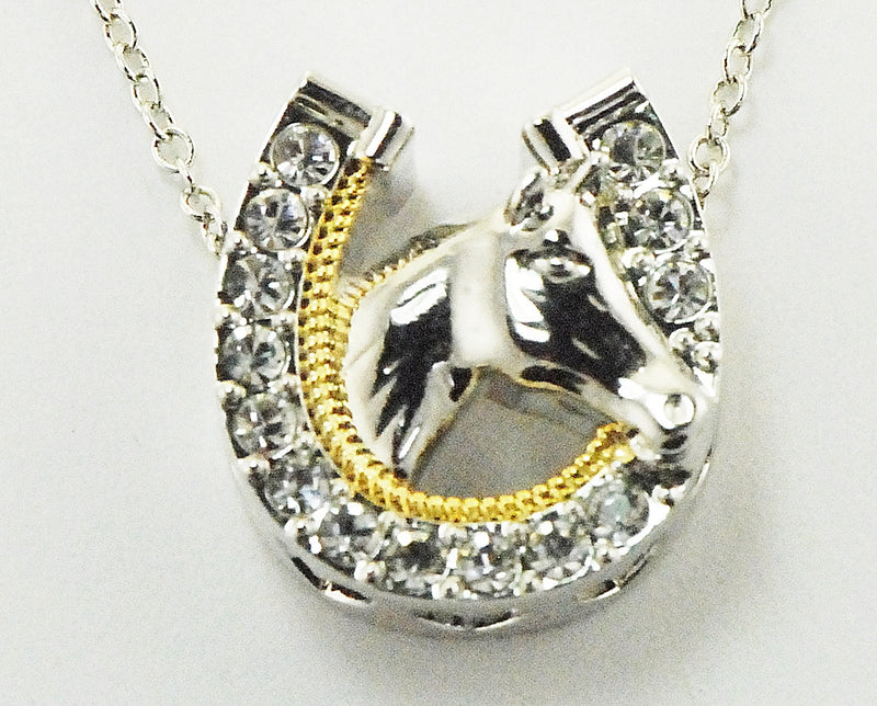 Western Edge Jewelry Horseshoe Horsehead Necklace