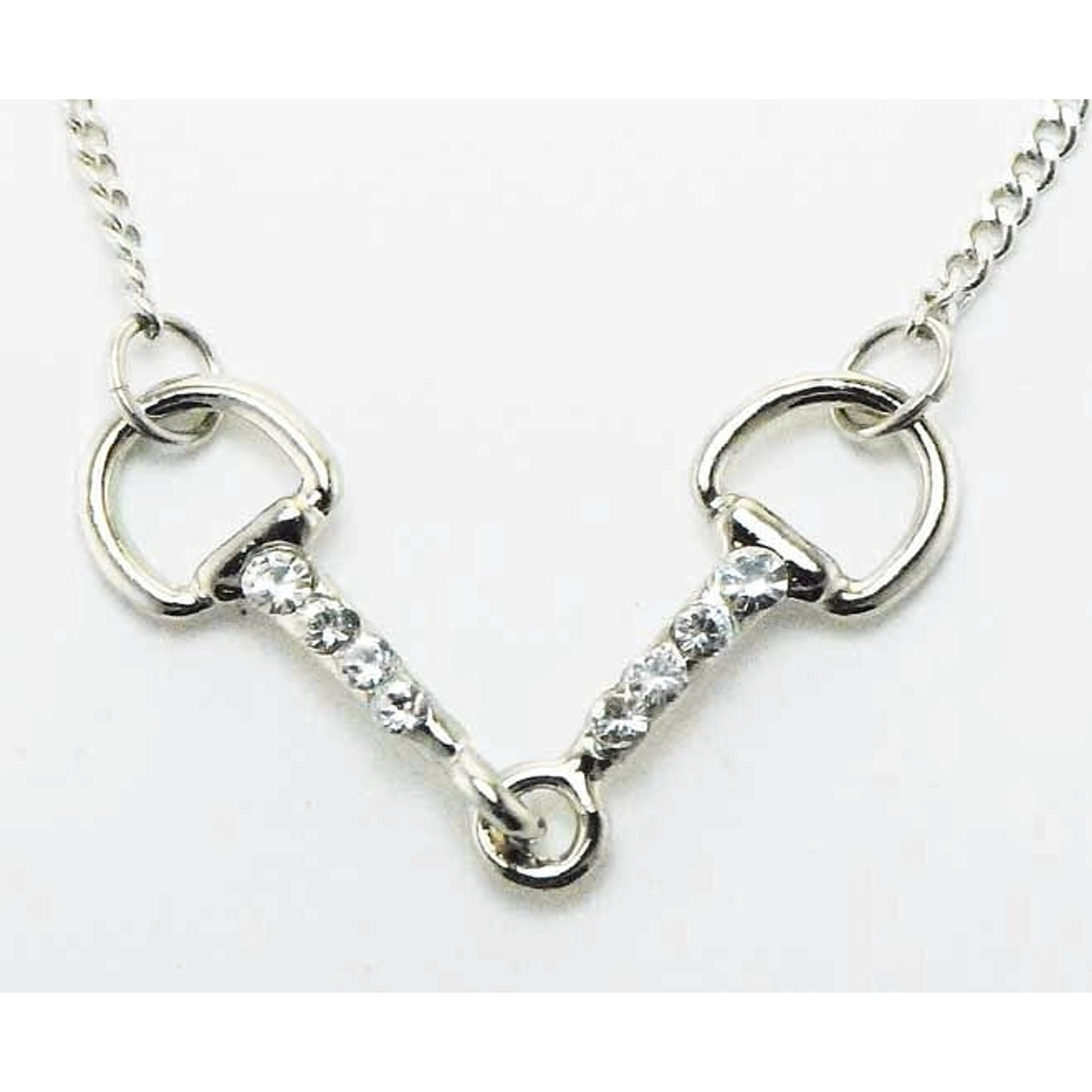 Western Edge Jewelry Crystal Snaffle Bit Necklace