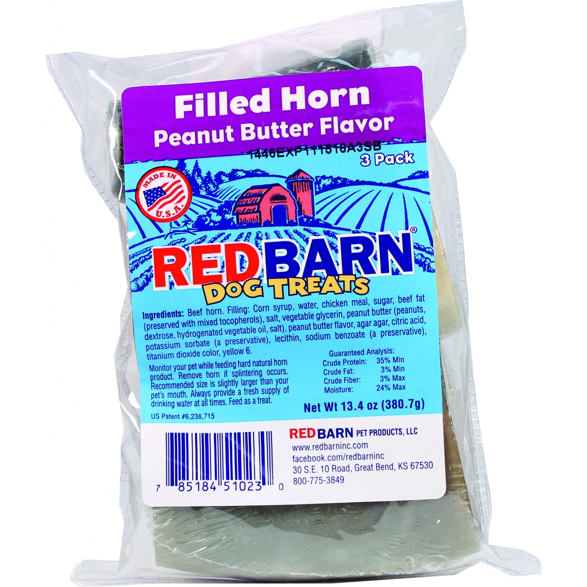 Red Barn Peanut Butter Filled Horn Dog Treats