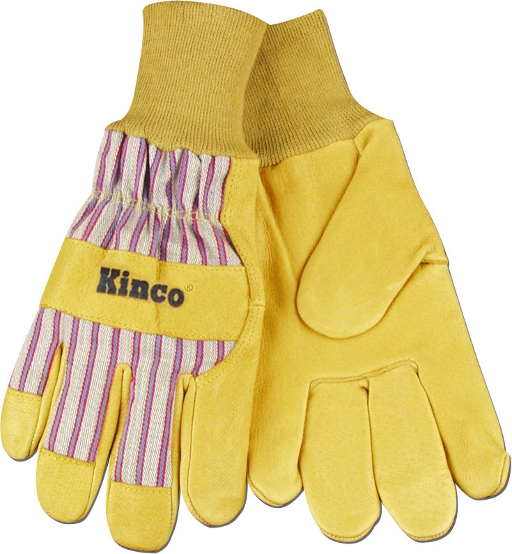 Kinco Grain Pigskin Leather Palm Knit Wrist Glove