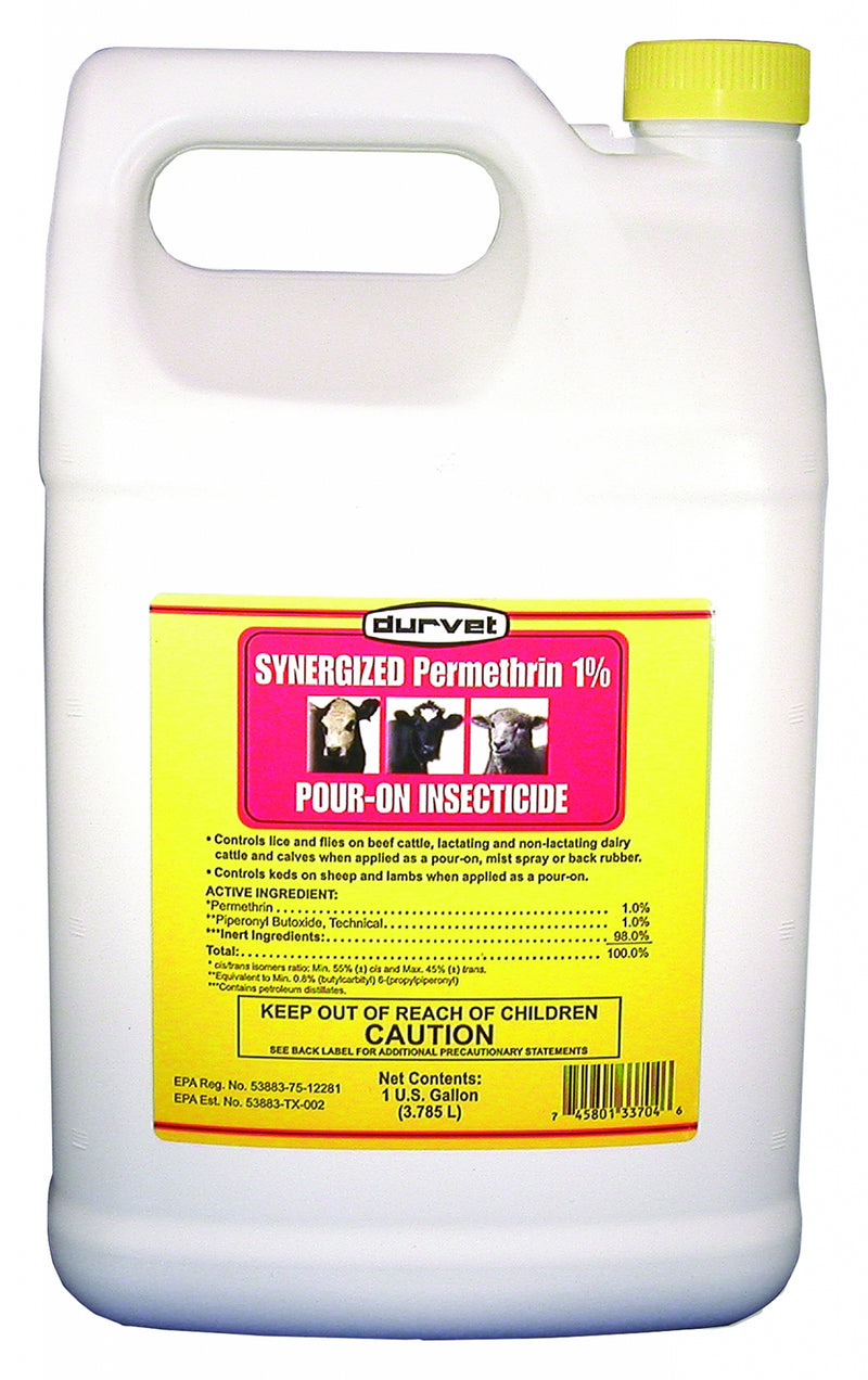 Durvet Synergized Permethrin 1% Pour-On Insecticide