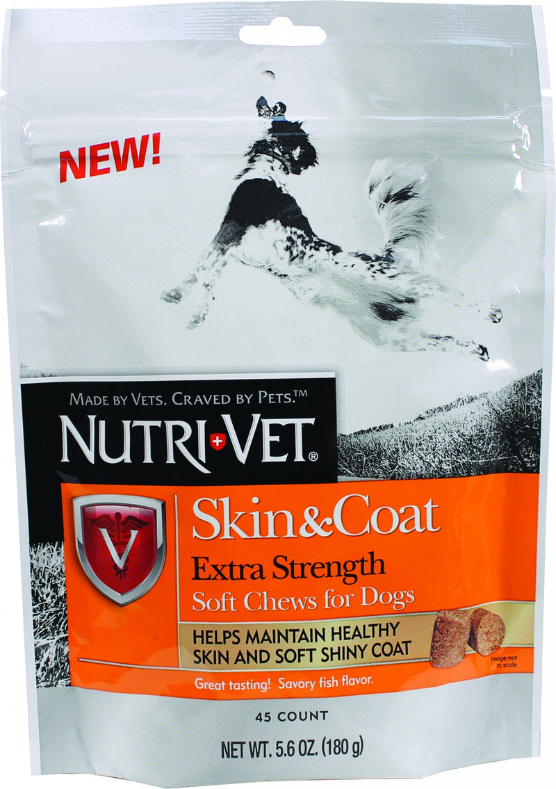 Nutri-Vet Skin & Coat Extra Strenth Soft Chews For Dogs