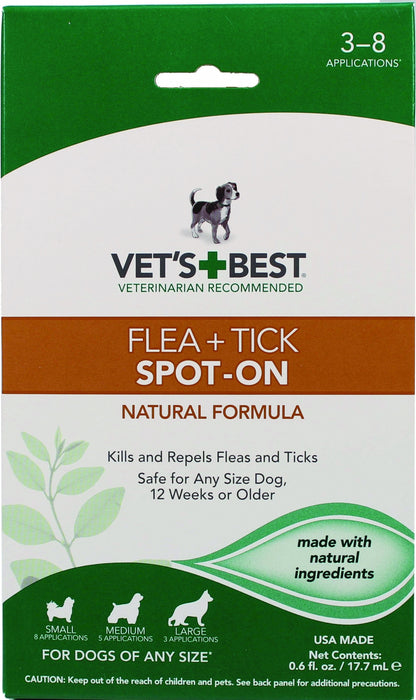 Vet's Best Flea & Tick Spot-On For Dogs