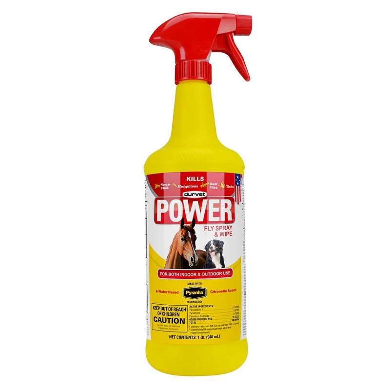 Durvet Power Fly Spray & Wipe For Horses